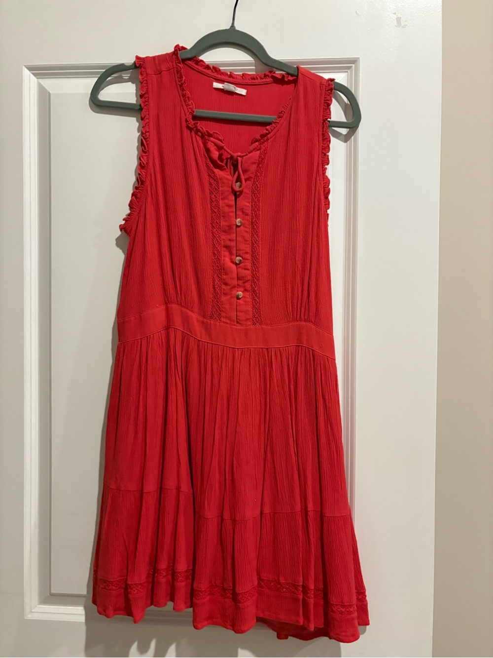 O' Neil Coral Sleeveless Tiered Button-Front Dress